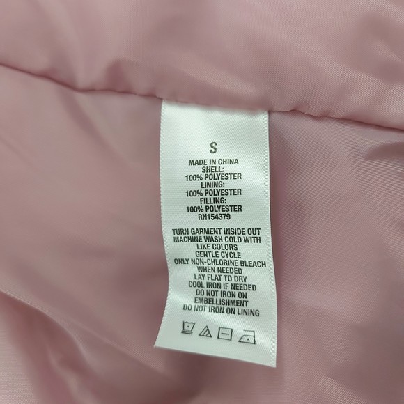 Aeropostale Puffer Vest Womens Small Mauve Insulated Winter Warmer Sherpa - Picture 12 of 12